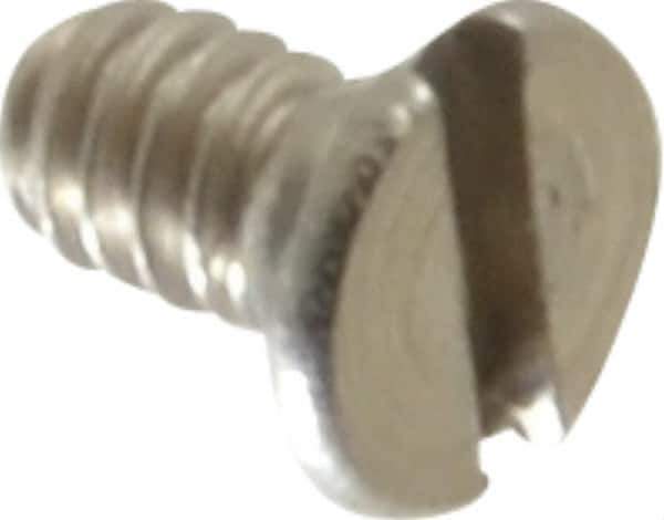Value Collection - M1.6x0.35 Metric Coarse, 3mm OAL Slotted Drive Machine Screw - Flat Head, Grade 18-8 & A2 Stainless Steel, Uncoated, Without Washer - Industrial Tool & Supply