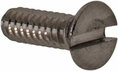 Value Collection - M1.6x0.35 Metric Coarse, 5mm OAL Slotted Drive Machine Screw - Flat Head, Grade 18-8 & A2 Stainless Steel, Uncoated, Without Washer - Industrial Tool & Supply