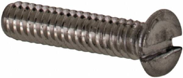 Value Collection - M1.6x0.35 Metric Coarse, 8mm OAL Slotted Drive Machine Screw - Flat Head, Grade 18-8 & A2 Stainless Steel, Uncoated, Without Washer - Industrial Tool & Supply