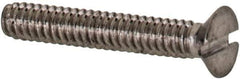 Value Collection - M1.6x0.35 Metric Coarse, 10mm OAL Slotted Drive Machine Screw - Flat Head, Grade 18-8 & A2 Stainless Steel, Uncoated, Without Washer - Industrial Tool & Supply