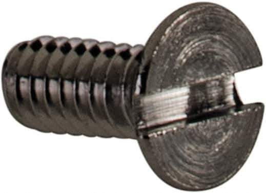 Value Collection - M2x0.40 Metric Coarse, 5mm OAL Slotted Drive Machine Screw - Flat Head, Grade 18-8 & A2 Stainless Steel, Uncoated, Without Washer - Industrial Tool & Supply