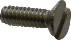 Value Collection - M2x0.40 Metric Coarse, 6mm OAL Slotted Drive Machine Screw - Flat Head, Grade 18-8 & A2 Stainless Steel, Uncoated, Without Washer - Industrial Tool & Supply