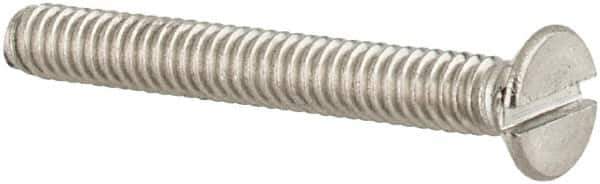 Value Collection - M2x0.40 Metric Coarse, 16mm OAL Slotted Drive Machine Screw - Flat Head, Grade 18-8 & A2 Stainless Steel, Uncoated, Without Washer - Industrial Tool & Supply