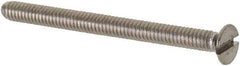 Value Collection - M2x0.40 Metric Coarse, 25mm OAL Slotted Drive Machine Screw - Flat Head, Grade 18-8 & A2 Stainless Steel, Uncoated, Without Washer - Industrial Tool & Supply