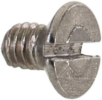 Value Collection - M2.5x0.45 Metric Coarse, 4mm OAL Slotted Drive Machine Screw - Flat Head, Grade 18-8 & A2 Stainless Steel, Uncoated, Without Washer - Industrial Tool & Supply