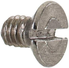 Value Collection - M2.5x0.45 Metric Coarse, 4mm OAL Slotted Drive Machine Screw - Flat Head, Grade 18-8 & A2 Stainless Steel, Uncoated, Without Washer - Industrial Tool & Supply