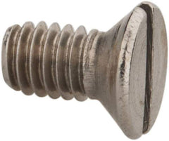 Value Collection - M2.5x0.45 Metric Coarse, 5mm OAL Slotted Drive Machine Screw - Flat Head, Grade 18-8 & A2 Stainless Steel, Uncoated, Without Washer - Industrial Tool & Supply
