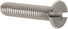 Value Collection - M2.5x0.45 Metric Coarse, 12mm OAL Slotted Drive Machine Screw - Flat Head, Grade 18-8 & A2 Stainless Steel, Uncoated, Without Washer - Industrial Tool & Supply