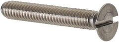 Value Collection - M2.5x0.45 Metric Coarse, 16mm OAL Slotted Drive Machine Screw - Flat Head, Grade 18-8 & A2 Stainless Steel, Uncoated, Without Washer - Industrial Tool & Supply