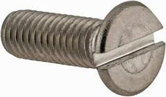 Value Collection - M3x0.50 Metric Coarse, 10mm OAL Slotted Drive Machine Screw - Flat Head, Grade 18-8 & A2 Stainless Steel, Uncoated, Without Washer - Industrial Tool & Supply