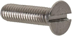 Value Collection - M3x0.50 Metric Coarse, 12mm OAL Slotted Drive Machine Screw - Flat Head, Grade 18-8 & A2 Stainless Steel, Uncoated, Without Washer - Industrial Tool & Supply