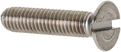 Value Collection - M3x0.50 Metric Coarse, 14mm OAL Slotted Drive Machine Screw - Flat Head, Grade 18-8 & A2 Stainless Steel, Uncoated, Without Washer - Industrial Tool & Supply