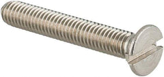 Value Collection - M3x0.50 Metric Coarse, 20mm OAL Slotted Drive Machine Screw - Flat Head, Grade 18-8 & A2 Stainless Steel, Uncoated, Without Washer - Industrial Tool & Supply