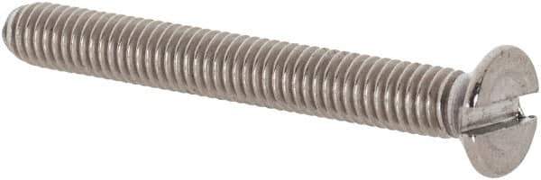 Value Collection - M3x0.50 Metric Coarse, 25mm OAL Slotted Drive Machine Screw - Flat Head, Grade 18-8 & A2 Stainless Steel, Uncoated, Without Washer - Industrial Tool & Supply