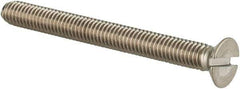 Value Collection - M3x0.50 Metric Coarse, 30mm OAL Slotted Drive Machine Screw - Flat Head, Grade 18-8 & A2 Stainless Steel, Uncoated, Without Washer - Industrial Tool & Supply