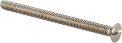 Value Collection - M3x0.50 Metric Coarse, 40mm OAL Slotted Drive Machine Screw - Flat Head, Grade 18-8 & A2 Stainless Steel, Uncoated, Without Washer - Industrial Tool & Supply