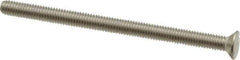Value Collection - M3x0.50 Metric Coarse, 45mm OAL Slotted Drive Machine Screw - Flat Head, Grade 18-8 & A2 Stainless Steel, Uncoated, Without Washer - Industrial Tool & Supply