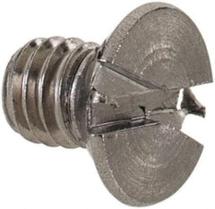 Value Collection - M3.5x0.60 Metric Coarse, 5mm OAL Slotted Drive Machine Screw - Flat Head, Grade 18-8 & A2 Stainless Steel, Uncoated, Without Washer - Industrial Tool & Supply