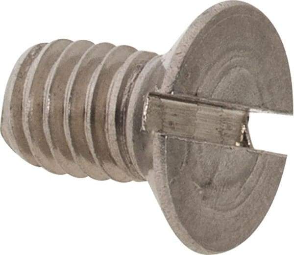 Value Collection - M3.5x0.60 Metric Coarse, 6mm OAL Slotted Drive Machine Screw - Flat Head, Grade 18-8 & A2 Stainless Steel, Uncoated, Without Washer - Industrial Tool & Supply
