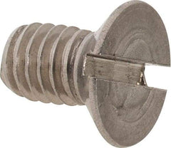Value Collection - M3.5x0.60 Metric Coarse, 6mm OAL Slotted Drive Machine Screw - Flat Head, Grade 18-8 & A2 Stainless Steel, Uncoated, Without Washer - Industrial Tool & Supply