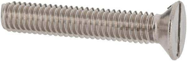 Value Collection - M3.5x0.60 Metric Coarse, 20mm OAL Slotted Drive Machine Screw - Flat Head, Grade 18-8 & A2 Stainless Steel, Uncoated, Without Washer - Industrial Tool & Supply