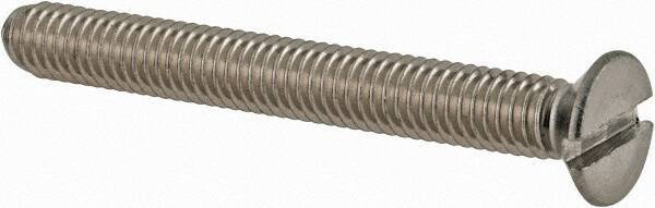 Value Collection - M3.5x0.60 Metric Coarse, 30mm OAL Slotted Drive Machine Screw - Flat Head, Grade 18-8 & A2 Stainless Steel, Uncoated, Without Washer - Industrial Tool & Supply