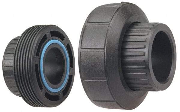 NIBCO - 1/2" Polypropylene Plastic Pipe Socket Union - Schedule 80, S x S End Connections - Industrial Tool & Supply