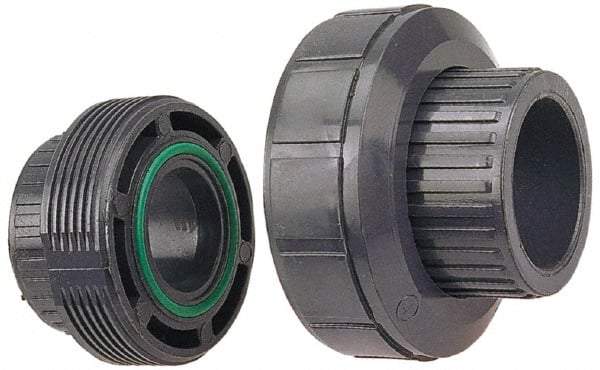 NIBCO - 1-1/4" Polypropylene Plastic Pipe Fitting - FPT x FPT End Connections - Industrial Tool & Supply