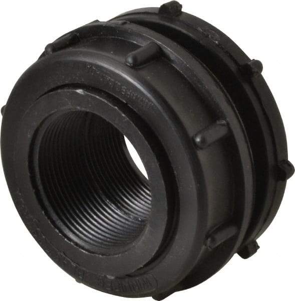 NIBCO - 1-1/2" Polypropylene Plastic Pipe Tank Adapter - Schedule 80, Tank x FPT End Connections - Industrial Tool & Supply