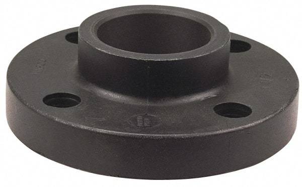 NIBCO - 1" Pipe, 4-1/2" OD, Polypropylene Socket Pipe Flange - Schedule 80, Black - Industrial Tool & Supply