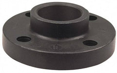 NIBCO - 1/2" Pipe, 3-1/2" OD, Polypropylene Socket Pipe Flange - Schedule 80, Black - Industrial Tool & Supply