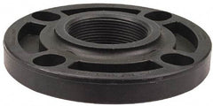 NIBCO - 4" Pipe, 9" OD, Polypropylene Threaded Pipe Flange - Schedule 80, Black - Industrial Tool & Supply