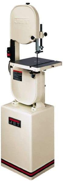 Jet - 13-1/2 Inch Throat Capacity, Vertical Bandsaw - 3000 SFPM, 1 HP, Single Phase - Industrial Tool & Supply