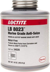 Loctite - 16 oz Brush Top Anti-Seize Anti-Seize Lubricant - Calcium Sulfonate, 2,400°F - Industrial Tool & Supply