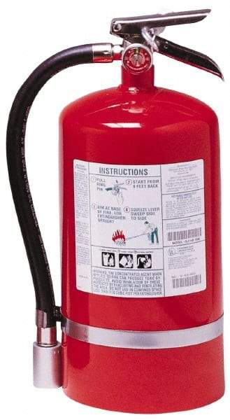 Kidde - 15.5 Lb, 2-A:10-B:C Rated, Halotron Fire Extinguisher - 7-1/4" Diam x 17.12" High, 125 psi, 18' Discharge in 14 sec, Steel Cylinder - Industrial Tool & Supply