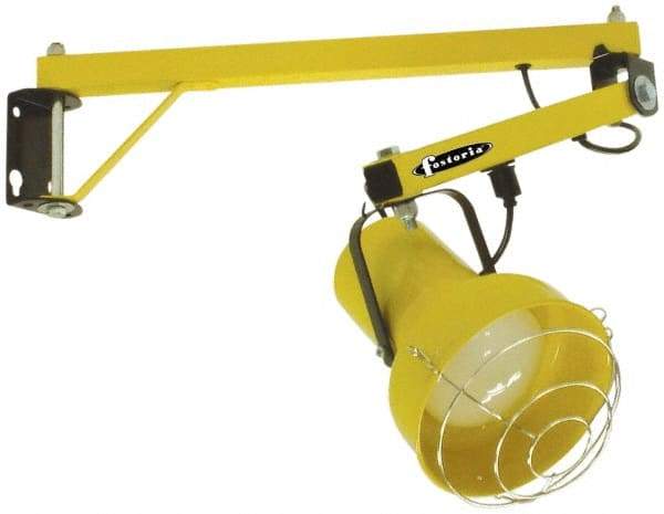 Fostoria - 60 Inch, Pivot, Bracket Mounted, Incandescent, Yellow, Dock Light - 300 Watt, 120 Volt, Nonmagnifying - Industrial Tool & Supply