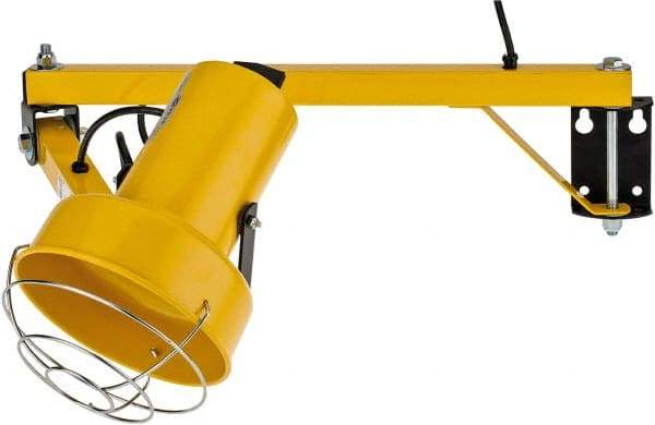 Fostoria - 40 Inch, Pivot, Bracket Mounted, Incandescent, Yellow, Dock Light - 300 Watt, 120 Volt, Nonmagnifying - Industrial Tool & Supply