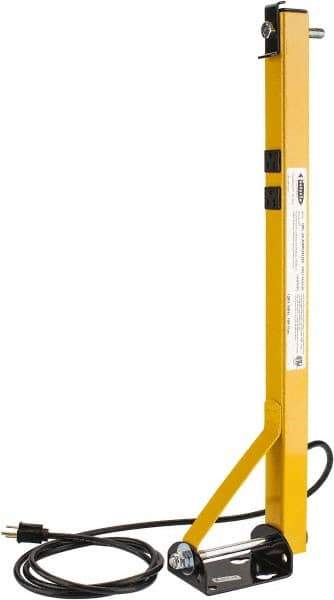 TPI - 24" Long, Steel Task & Machine Light Mounting Arm - Yellow, For Use with Dock Lights - Industrial Tool & Supply