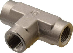 Ham-Let - 1/2" Grade 316 Stainless Steel Pipe Tee - FNPT x FNPT x FNPT End Connections, 4,600 psi - Industrial Tool & Supply
