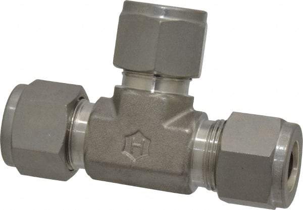 Ham-Let - 1/2" OD, Grade 316Stainless Steel Union Tee - Comp x Comp x Comp Ends - Industrial Tool & Supply