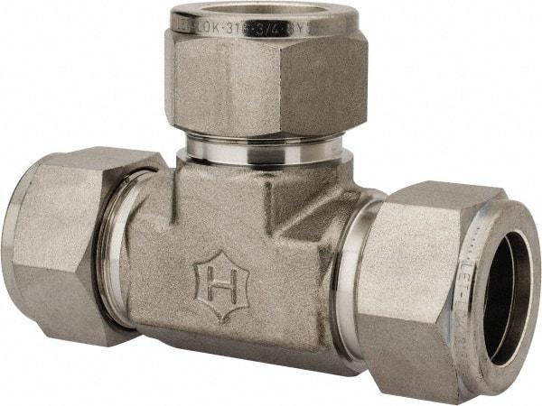 Ham-Let - 3/4" OD, Grade 316Stainless Steel Union Tee - Comp x Comp x Comp Ends - Industrial Tool & Supply