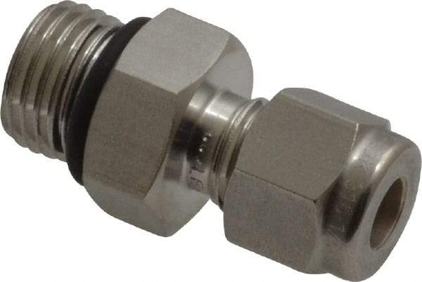 Ham-Let - 1/4" OD, Grade 316Stainless Steel Male Connector - Comp x Male SAE Ends - Industrial Tool & Supply