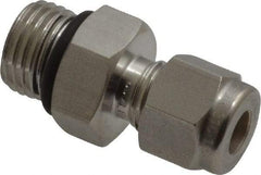 Ham-Let - 1/4" OD, Grade 316Stainless Steel Male Connector - Comp x Male SAE Ends - Industrial Tool & Supply