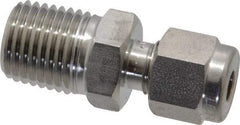 Ham-Let - 3/16" OD, Grade 316Stainless Steel Male Connector - Comp x MNPT Ends - Industrial Tool & Supply
