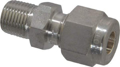 Ham-Let - 1/4" OD, Grade 316Stainless Steel Male Connector - Comp x MNPT Ends - Industrial Tool & Supply