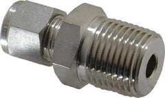 Ham-Let - 3/8" OD, Grade 316Stainless Steel Male Connector - Comp x MNPT Ends - Industrial Tool & Supply