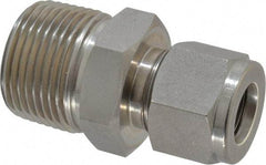 Ham-Let - 1/2" OD, Grade 316Stainless Steel Male Connector - Comp x MNPT Ends - Industrial Tool & Supply
