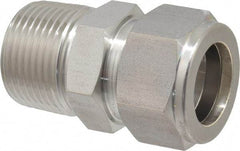 Ham-Let - 3/4" OD, Grade 316Stainless Steel Male Connector - Comp x MNPT Ends - Industrial Tool & Supply