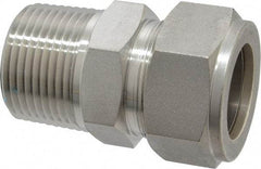 Ham-Let - 1" OD, Grade 316Stainless Steel Male Connector - Comp x MNPT Ends - Industrial Tool & Supply