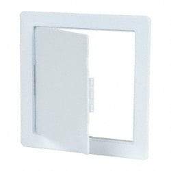 Karp - 9-3/4" Wide x 9-3/4" High, High Impact Styrene Plastic Access Door - 7-3/4" Opening Width, 7-3/4" Opening Height - Industrial Tool & Supply